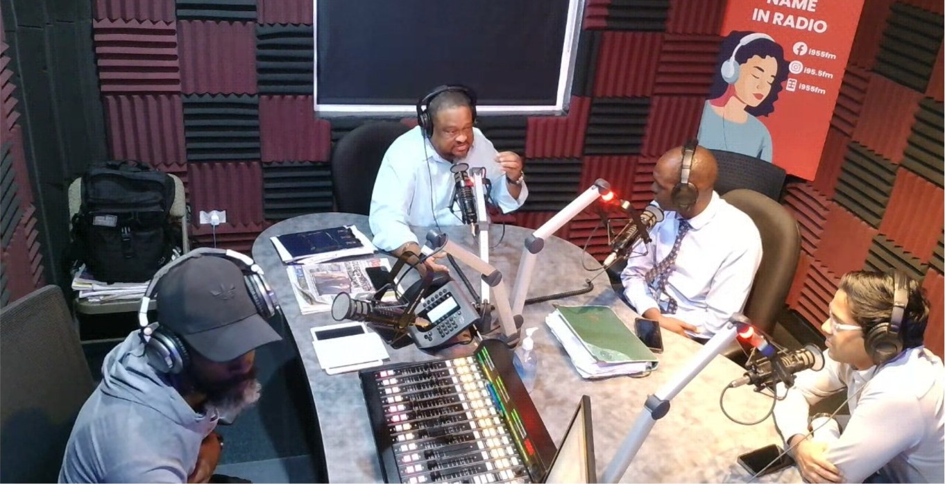 Dr. Oti and the Newtown Medical team live in the i95.5 FM studio